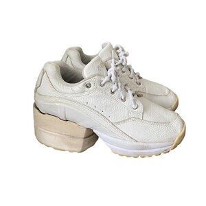 Z-Coil Women's White Shoes Size 5 Leather Lace Up Orthotic Plantar Fasciitis